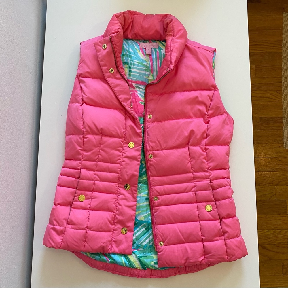 Lilly Pulitzer Pink Puffer Vest